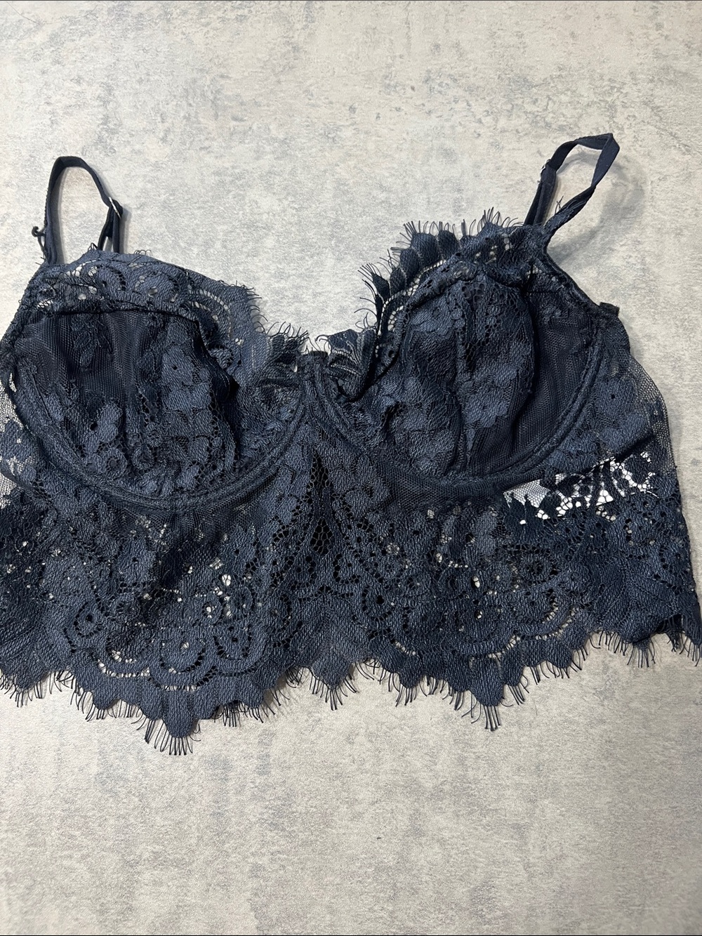 Urban Planet Navy Lace Longline Bra